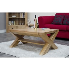 Trend Lifestyle Oak X-Leg 3 X 2 Coffee Table